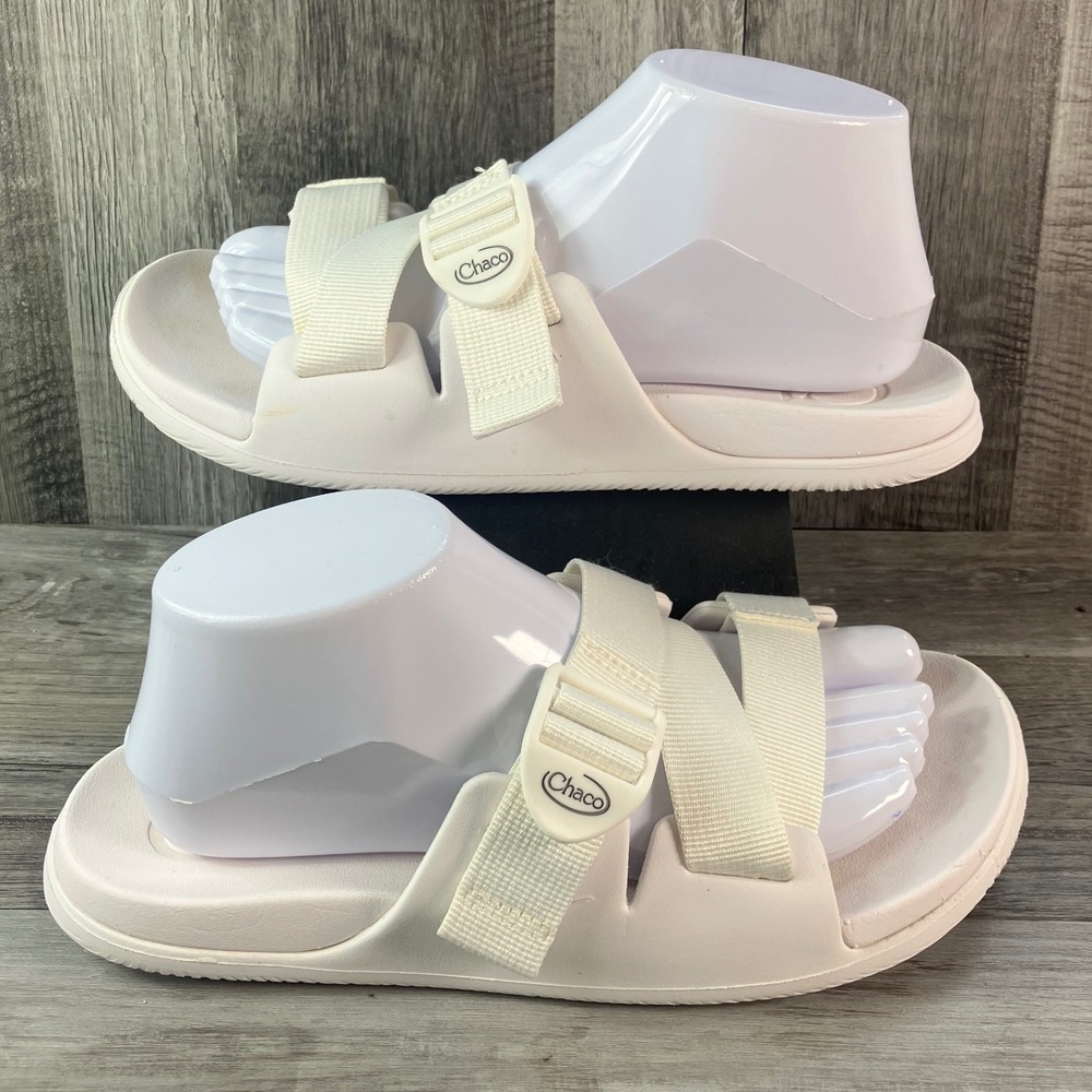Chaco Chillos Slide Sandals White Adjustable Z-Strap Womens 9 JCH107624